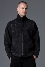 Load image into Gallery viewer, TRANSIT UOMO Giubbino oversize zippato in jacquard di lana vergine e viscosa