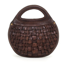 Load image into Gallery viewer, CAMPOMAGGI Edera Borsa a mano media "Edera" in pelle intrecciata moro