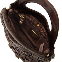 Load image into Gallery viewer, CAMPOMAGGI Edera Borsa a mano media "Edera" in pelle intrecciata moro