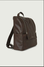 Load image into Gallery viewer, Zaino doppia zip Chevrette in pelle T moro