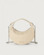 Load image into Gallery viewer, Mini Bag Dumpling Soft in pelle con tracolla avorio\ nero