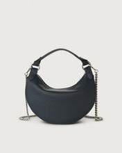Load image into Gallery viewer, Mini Bag Dumpling Soft in pelle con tracolla avorio\ nero