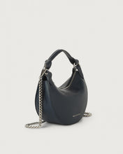 Load image into Gallery viewer, Mini Bag Dumpling Soft in pelle con tracolla avorio\ nero