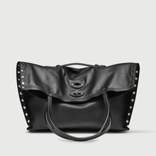 Carica l'immagine nel visualizzatore di Gallery, ZANELLATO BORSA A' SPASSO® MEDIUM IN PELLE LISCIA BLACK LAVAGNA
