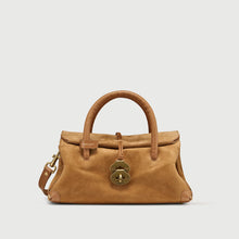 Load image into Gallery viewer, ZANELLATO BORSA DOTTA® SMALL\BABY IN PELLE ZASHMERE® &amp; CACTUS BROWN DORSODURO
