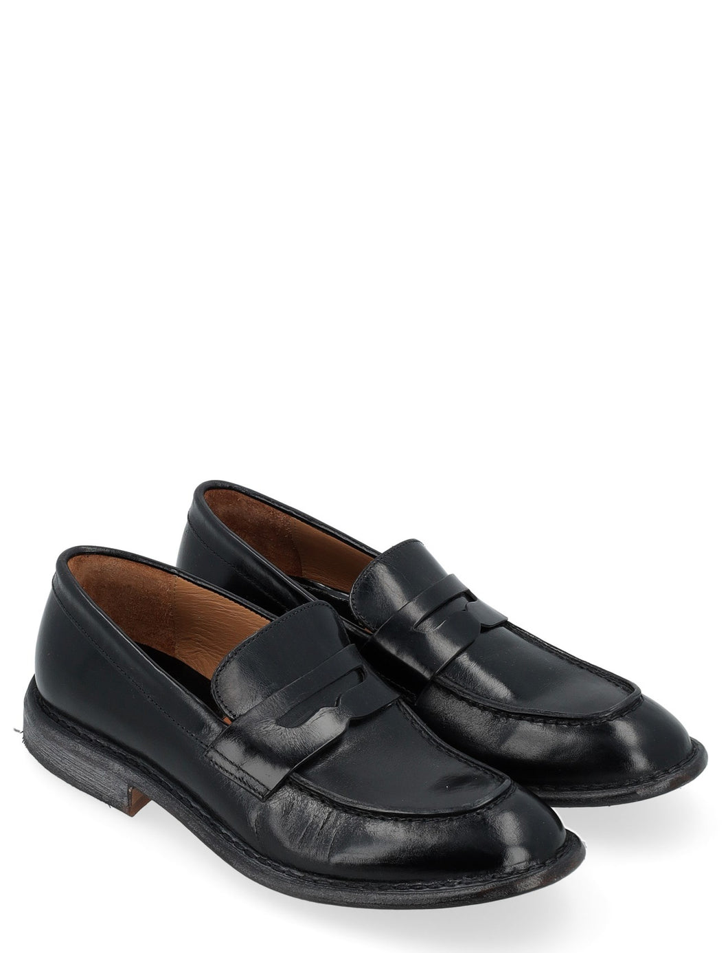 MOMA mocassino in cuoio nero
