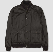 Load image into Gallery viewer, -VALSTA- Giubbotto   -VALSTAR -Valstarino in cervo con fodera in cashmere, loop su collo dietro. Black - Black  Prezzo normale
