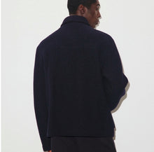 Carica l'immagine nel visualizzatore di Gallery, VALSTAR-Gil work jacket in lana cotta, sfoderata. Blu - Navy
