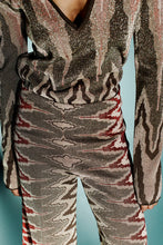Carica l&#39;immagine nel visualizzatore di Gallery, CIRCUS HOTEL PANTALONE CROPPED JACQUARD  \ MAGLIA
