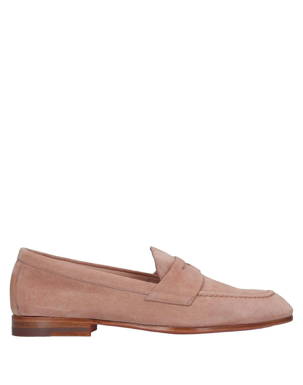 SANTONI MOCASSINO   DONNA SUEDE LIGHT BROWN