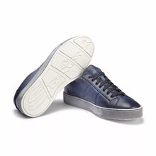 Carica l&#39;immagine nel visualizzatore di Gallery, santoni gloria in nappa spazzolata blu
