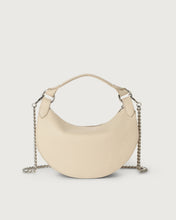 Load image into Gallery viewer, Mini Bag Dumpling Soft in pelle con tracolla  avorio\ nero
